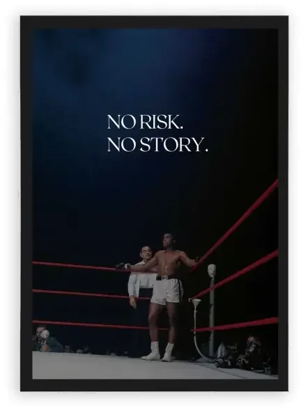 Muhammad Ali 'No Risk No Story' Frame