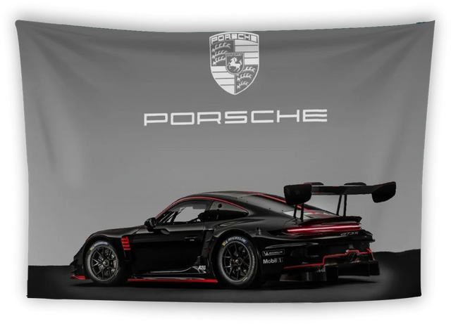 Porsche 'Black Red Racing' Flag