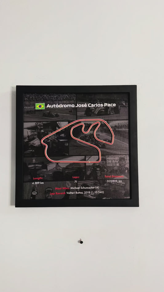 F1 Framed Track 'Autodromo Carlos Pace'