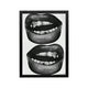 Black and white lips poster with glossy texture and bold contrast, minimalist editorial wall art for modern spaces