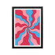 Pink red and blue swirling abstract Y2K wall art for bedroom dorm or vanity with bold retro style