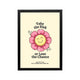 Pink smiley flower poster with Take the Risk text, cream background, retro typography, preppy Y2K wall art for dorm or vanity
