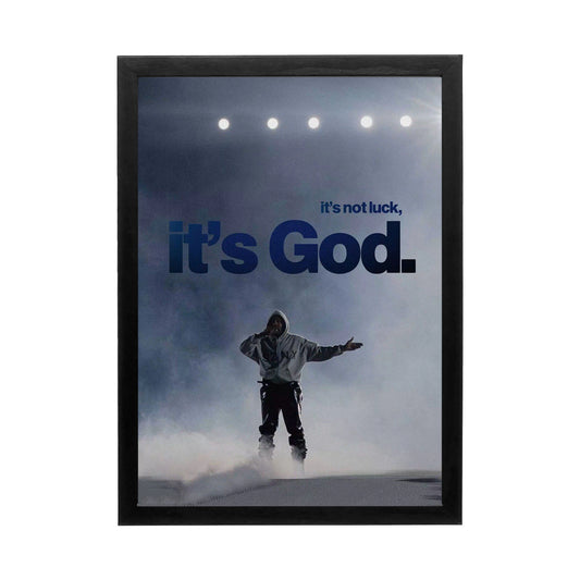 Dramatic wall art featuring a performer in soft blue lighting, ideal for modern office or motivational workspace.