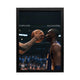 Inspirational wall art featuring a focused basketball player under dramatic arena lighting, perfect for office or study.