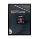 Racing car wall art with dramatic colors and lighting, perfect for a modern office or creative workspace.