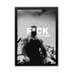 Black and white wall art featuring a muscular figure with bold text 'F*CK Weakness', perfect for a motivational gym or office.