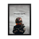 Lewis Hamilton motivational wall art featuring dramatic lighting, ideal for a dynamic office or inspiring workspace.