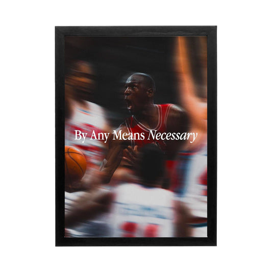 Dynamic basketball wall art featuring a powerful athlete in motion, ideal for a high-performance office or gym.